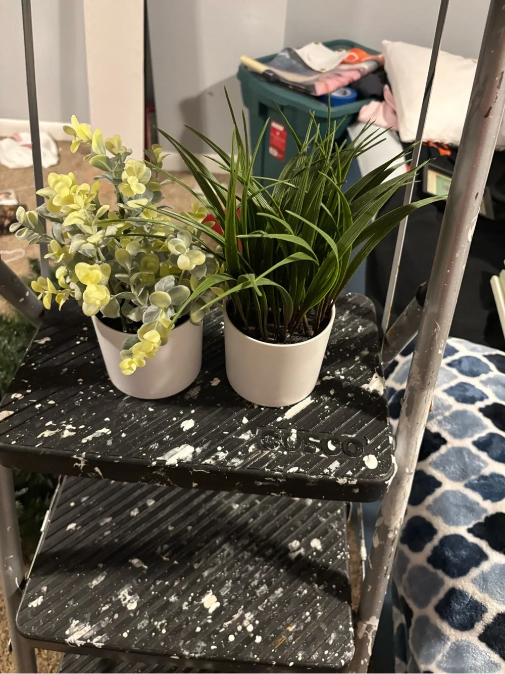 Two artificial plants